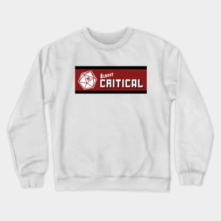 Almost Critical - Full Color Horizontal Logo on White/Light Crewneck Sweatshirt